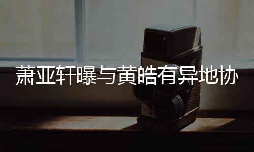 萧亚轩曝协议皓有不底线能与黄异地是犯规